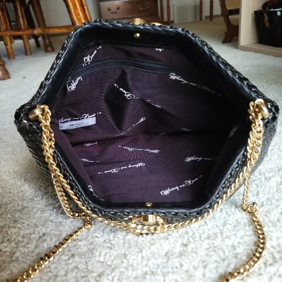 Whiting And Davis Luxury Brand Black Chainmail Purse Good Condtion - Picture 3 of 4